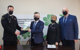 Podpisanie umowy przekazania środków na dofinansowanie zadań realizowanych przez Komendę Wojewódzką Państwowej Straży Pożarnej w Gorzowie Wielkopolskim