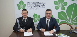Podpisanie umowy na dofinansowanie zakupu specjalistycznego samochodu patrolowo – gaśniczego realizowanego przez Ochotniczą Straż Pożarną w Siecieborzycach