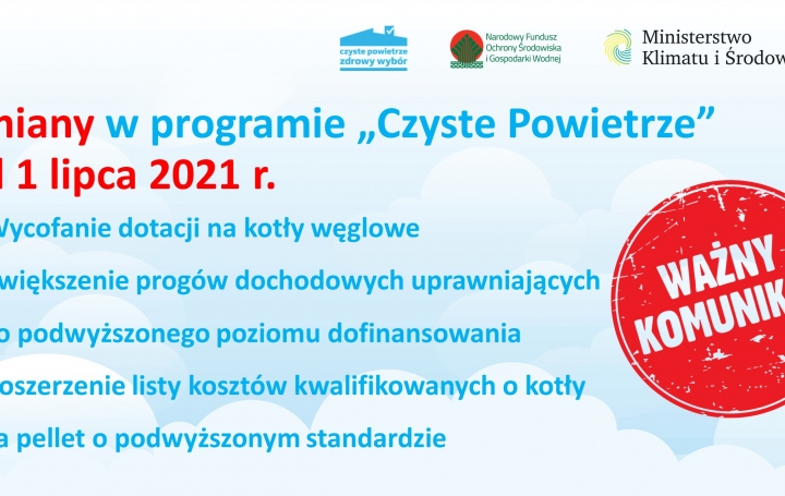 Nowości w programie „Czyste Powietrze”. Od 2022 r. koniec dotacji na piece węglowe